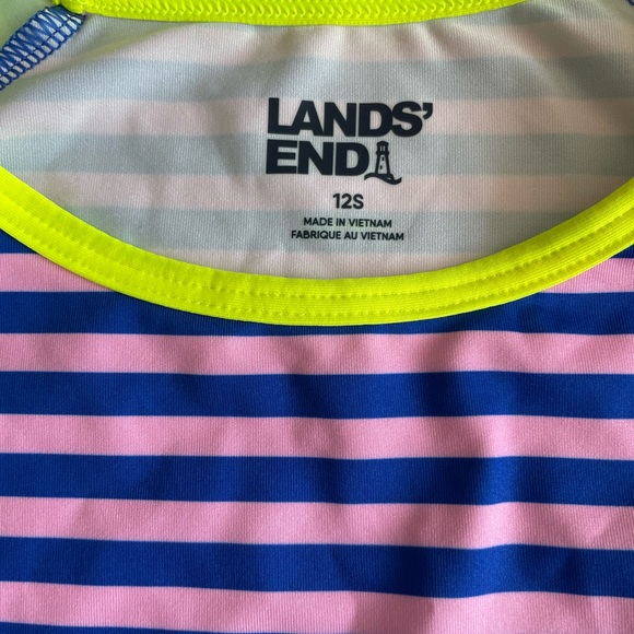 Lands’ End Kids’ Rashguard and Swimsuit top - Picture 4 of 13